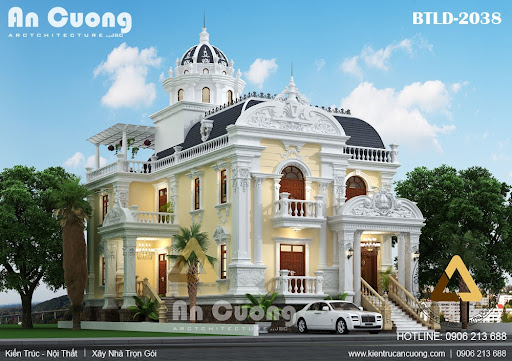 Mẫu thiết kế biệt thự 2 tầng cổ điển kiểu Pháp tại Hồ Chí Minh