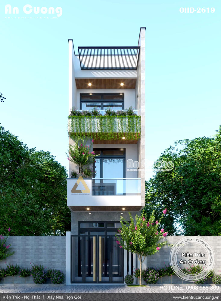 Thiết kế nhà ống 4 tầng đẹp